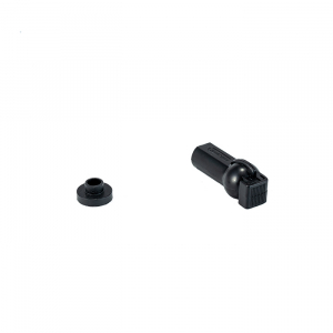 Kunststoffpfanne mit Sicherheitsverschluss, PA 6.6, M6 für 10mm Kugelkopf